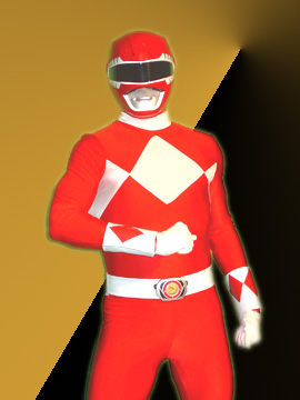 licenced power ranger costume red